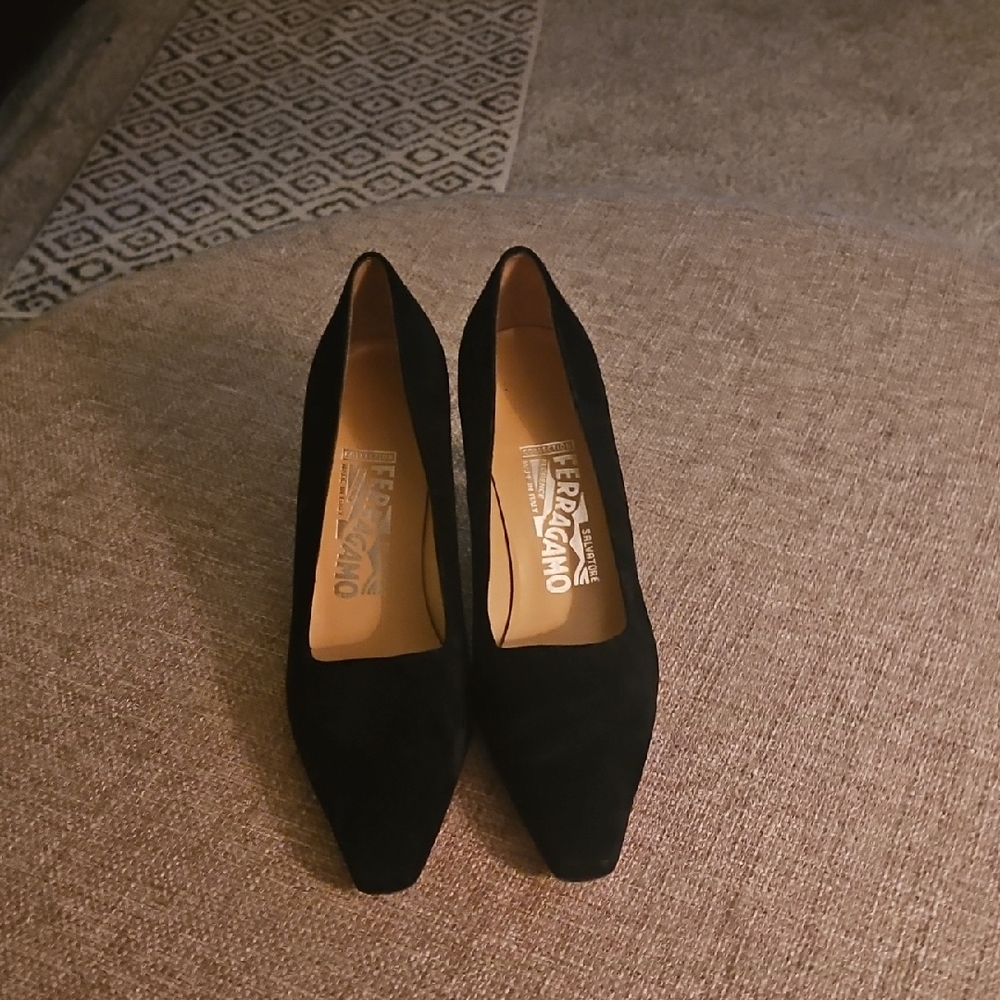 Salvatore Ferragamo Black Elegant Heels